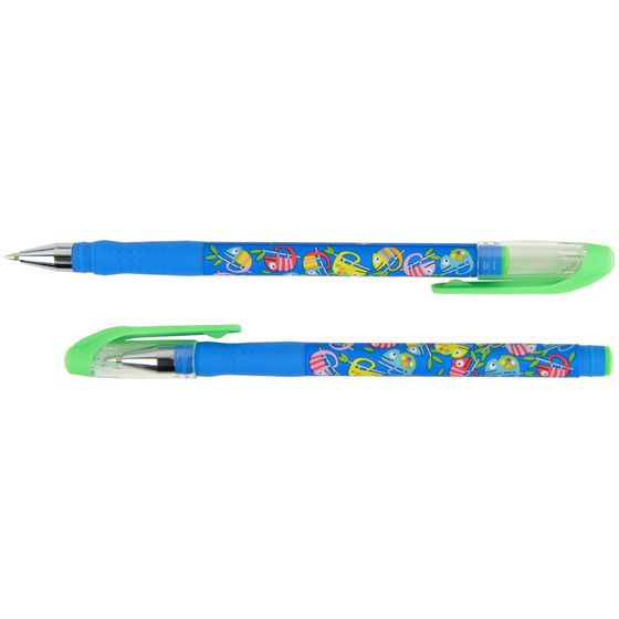 Ручка кулькова Axent Chameleons 1049-35 З МАЛЮНКОМ синя - фото 1