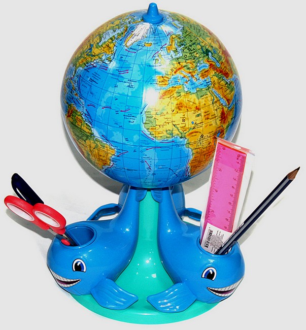 Глобус Марко Поло фізичний Три кити 160 мм + набір канцтоварів - фото 2