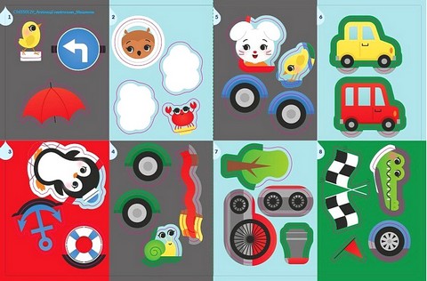 Аплікації наліпками Машинки Авт: Юлія Каспарова Вид-во: Ранок - фото 4