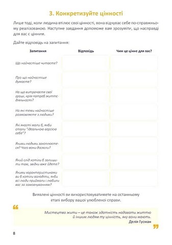 Щоденник-тренінг Хто я є, або Як знайти улюблену справу? (синій) Авт: Л. Волошин Н. Філюк Вид-во: Мандрівець - фото 8