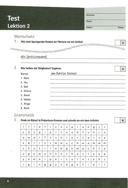 Тести Німецька мова 8 клас Parallelen 8 + аудіосупровід Авт: Надія Басай Вид-во: Методика Паблішинг - фото 4