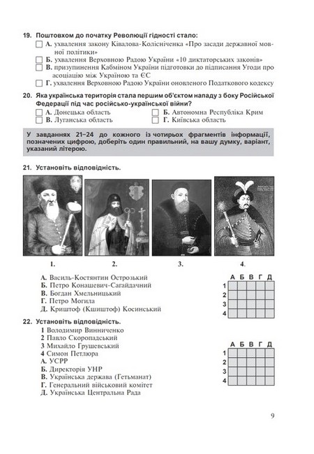 Тестові завдання ЗНО / НМТ 2025 Історія України Авт: Р.В. Умєров Вид-во: Богдан - фото 6