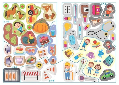 Розмальовка з наліпками Професії Вид-во: Талант - фото 3