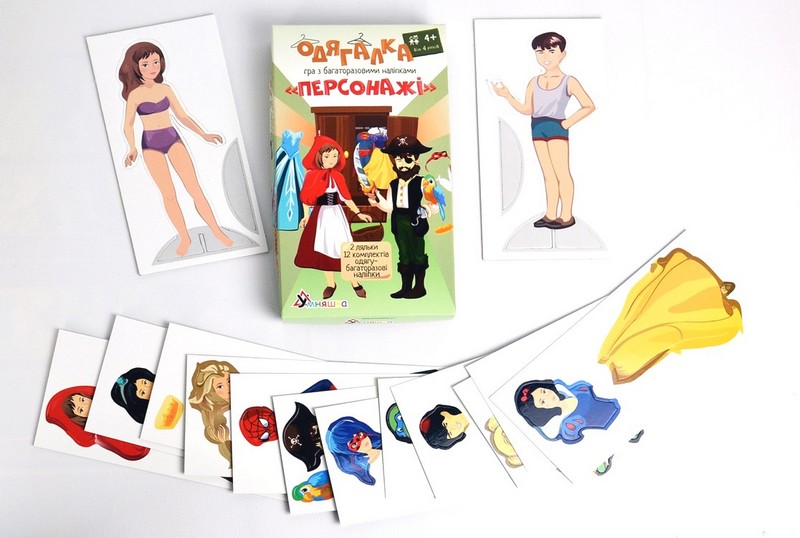 Одягалка Персонажі Гра навчальна з багаторазовими наліпками Вид-во: Умняшка - фото 3