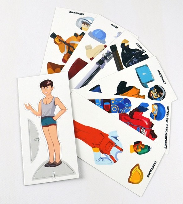 Одягалка Профессії Гра навчальна з багаторазовими наліпками Вид-во: Умняшка - фото 6