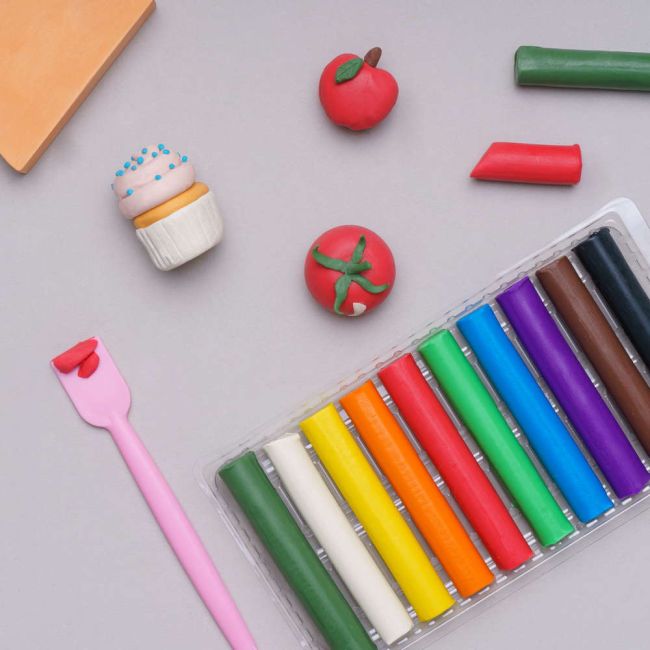 Пластилін восковий круглий 10 кольорів Школярик - фото 4