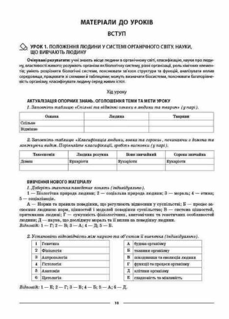 Мій конспект Матеріали до уроків Біологія 8 клас НУШ За програмою Балана П.Г. та ін. Авт: М.О. Атаманчук Вид-во: Основа - фото 6