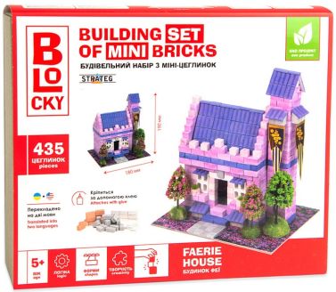 Будівельний набір для творчості з міні-цеглинок Будинок Феї BLOCKY Вид-во: Strateg Будівельний набір для творчості з міні-цеглинок Будинок Феї BLOCKY Вид-во: Strateg