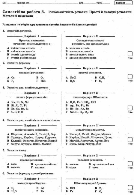 Зошит для поточного та тематичного оцінювання Хімія 7 клас Нова програма Авт: Гордієнко В.І. Вид-во: ПЕТ - фото 4