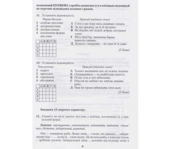 Зошит для контрольних робіт Українська мова 7 клас Нова програма Авт: Авраменко О.М. Вид-во: Грамота - фото 9