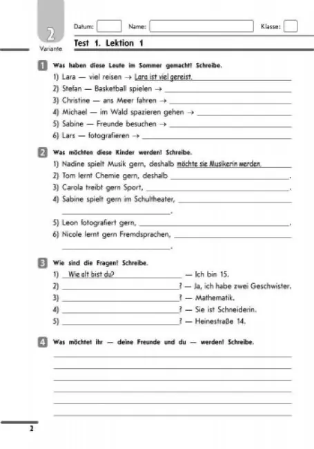 Тестовий зошит Hallo, Freunde Німецька мова 8 клас 4 рік навчання Оновлена програма Авт: Сотникова С. Вид-во: Ранок - фото 3