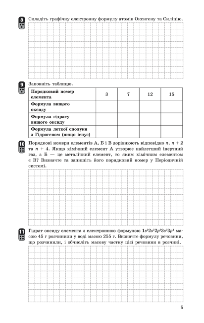Зошит для контролю навчальних досягнень Хімія 8 клас Нова програма Авт: Григорович О. Вид-во: Ранок - фото 6