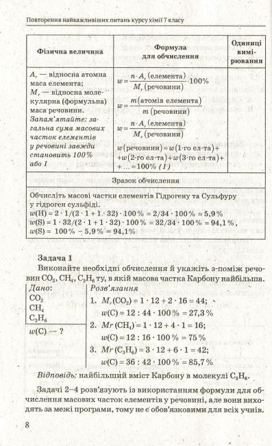 Опорні конспекти Хімія 8 клас Нова програма Авт: Титаренко Н. Вид-во: Весна - фото 9
